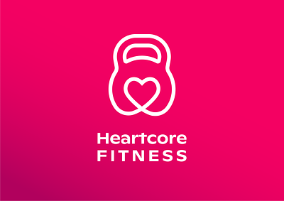 Heartcore Fitness Logo Design branding design graphic design illustration logo typography vector