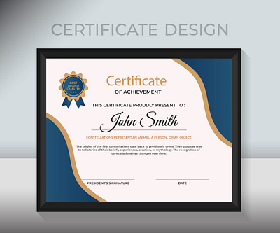 certificate design achievement certificaete certificate design creative design education mordern vectorady