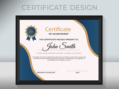 certificate design achievement certificaete certificate design creative design education mordern vectorady