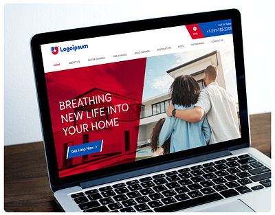 UIUX | Website for Restoration Company | Home Safety best ui design creative design design interface design mold restoration trending ui ui uidesign ux design water damage website concept
