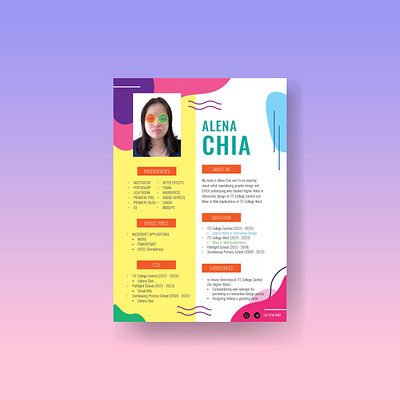 My Custom Intro Card creative curriculum vitae graphic design illustration illustrator intro card profile resume visual design visual identity