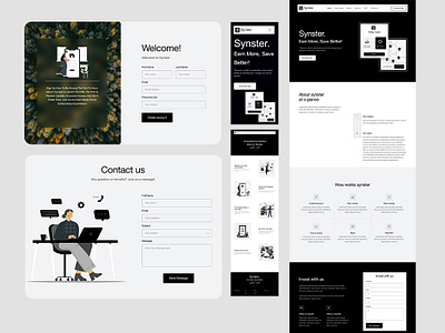 Synster - Website Design and Develop app landing page design app promo website app website design responsive web design web design