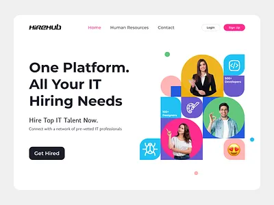 Hiring Platform Website Design employee graphic design graphics and design hiring hiring platform human resource landing page mobile project ui ui designs web web design web design websites webdesign website