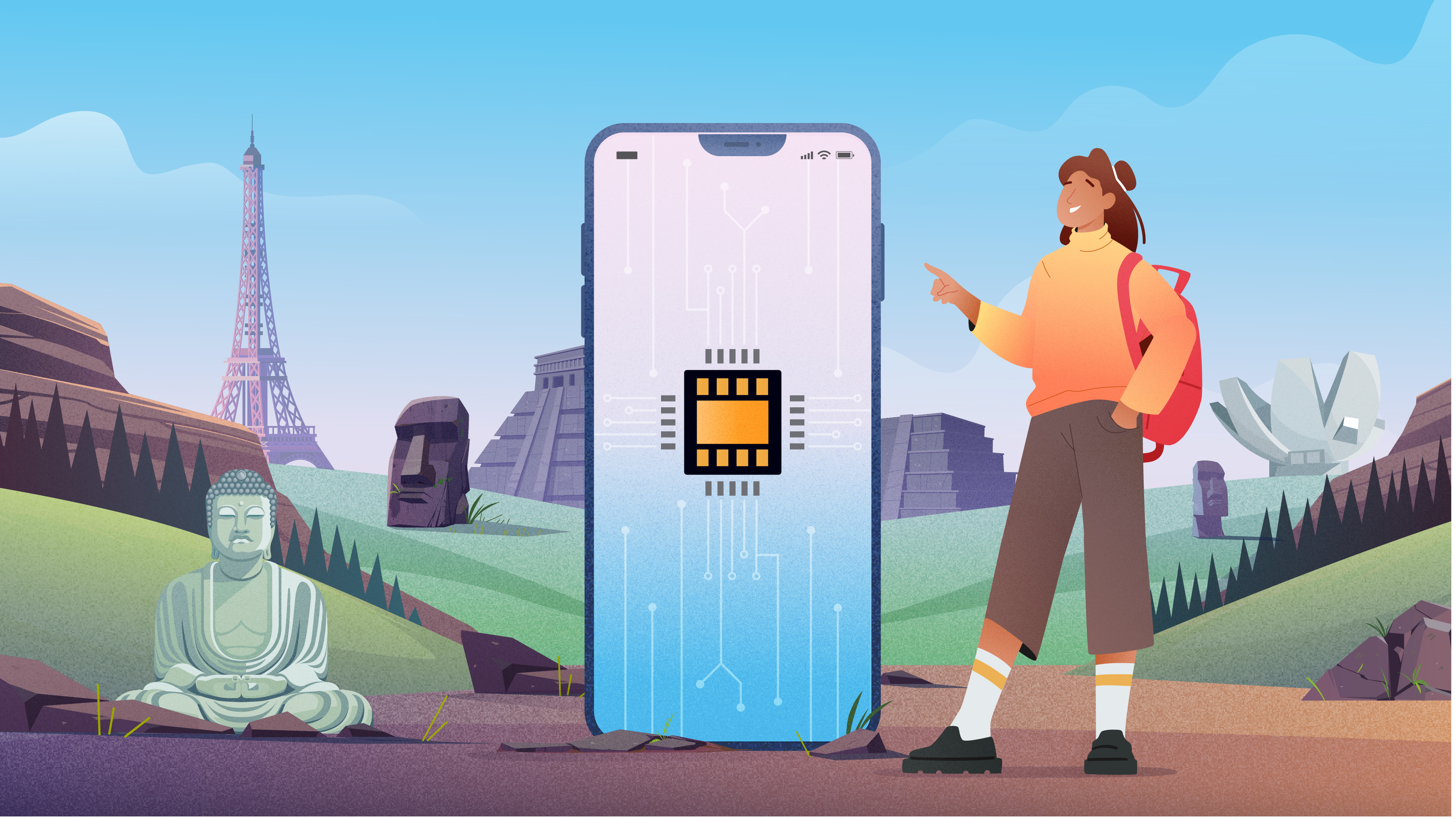 2d illustration for explainer 2d character girl illustration