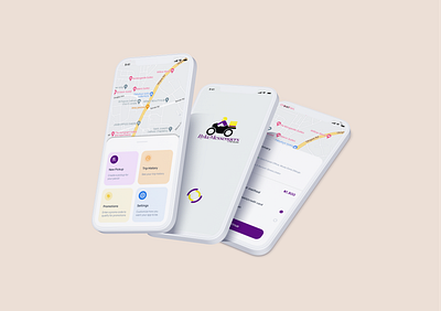 BykeMessengers delivery design logistics mobile app ride ui ux