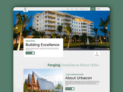 Urbacon - Construction Services Website UI Design building website company website construction website design ui ui design urbacon website design