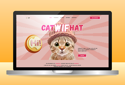 CatwifHat - Meme Coin Landing Page. catwifhat meme coin landing page meme coin meme coin landing page meme coin website meme token landing page meme website perry landing page solana chain