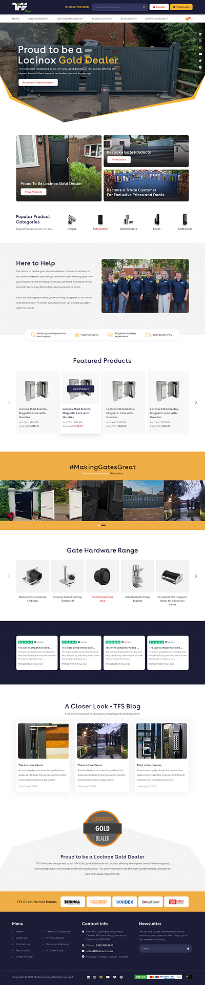 Security Gates/Locks Website graphic design security gates security locks web design