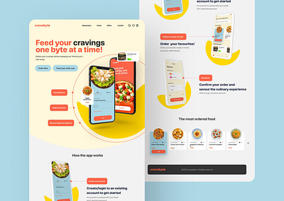 Website Design for Cravebyte carvingdezine design food food app food delivery food delivery website logo ui ui design ux ux ui website website ui