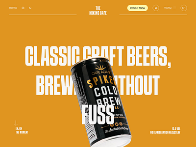 THE MIXING CAFE beers brew cafe minimal ui website