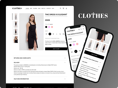 Electronic commerce. A clothing store branding clothes design electronic commerce graphic design logo product page ui ux web design website
