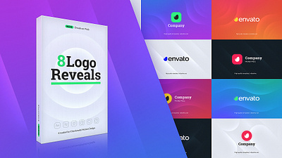 Wave Logo Reveals (AE Template) aftereffects background corporate design intro logo logo reveal motiondesign motiongraphics opener