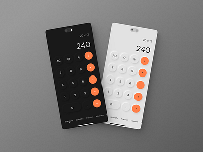 Daily UI : Calculator app calculator daily ui dark mode design figma graphic design light mode neumorphism ui ux
