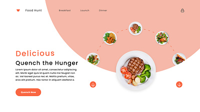 Food Hunt Website food hunt food ordering ui ui design web design