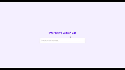 Interactive Search Bar animation interaction interaction design search bar ui