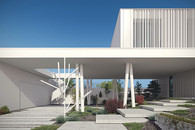 Risco White House 3d 3ds architecture archiviz exterior visualisation