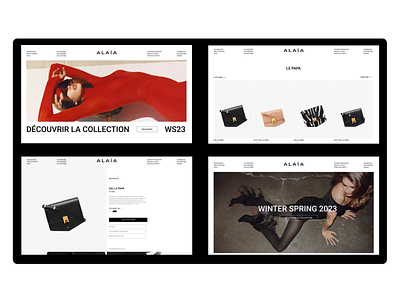 Alaïa // E-commerce redesign animation design ui ux web