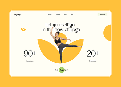 Yoga website app design fitness gym homepage landingpage ui uiux webdesign website websitedesign yoga