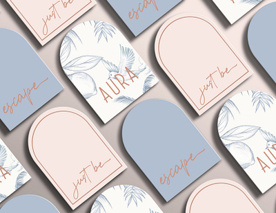 Aura - Brand Design brand identity branding business cards collaterals graphic design logo typography