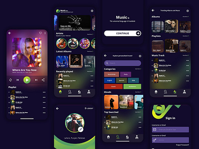Music BOX - Music Sharing App UI UX Design app design design app mobile app music music app music player music player app player player app ui