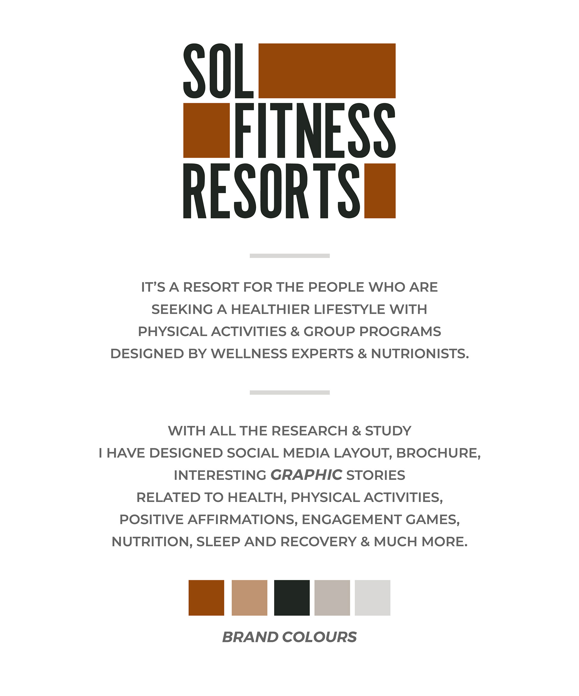 Sol Fitness resorts branding design graphic design illustration logo typography vector