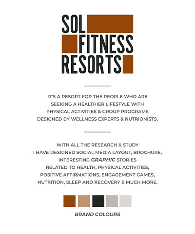 Sol Fitness resorts branding design graphic design illustration logo typography vector