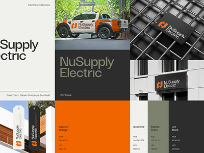 NSE Brand Presentation brand branding card colors display electric electrical identity industry logo orange pickup presentation pricetag supply tag