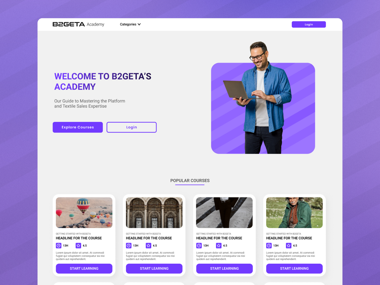 Course Landing Page Design course landing page landing page landing page design ui design