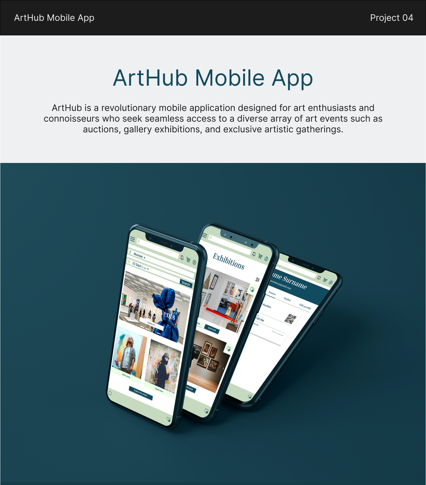 ArtHub Mobile app app design ui ux