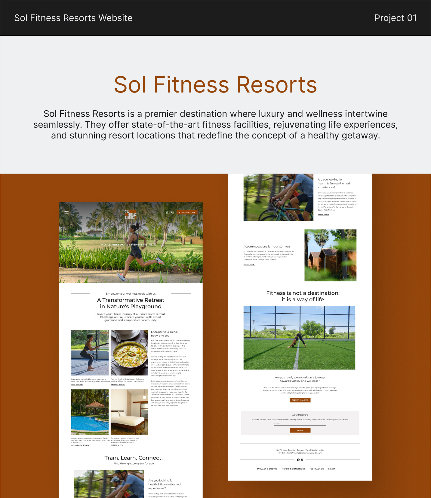 Sol Fitness Resort app design graphic design ui ux
