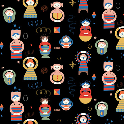 Party Puppets design illustration pattern vector