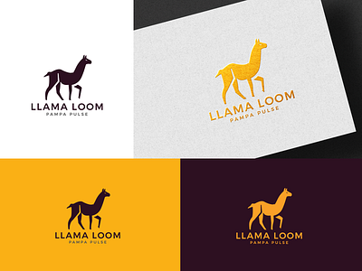 Llama Loom Logo Design animal art art art direction brand identity design branding business design business logo design design idea design theme graphic design illustration illustrator logo logo art social media design vector