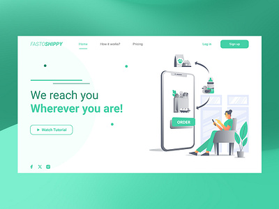 Landing page for a shipping company figma landing page ui design ui ux user interface web design