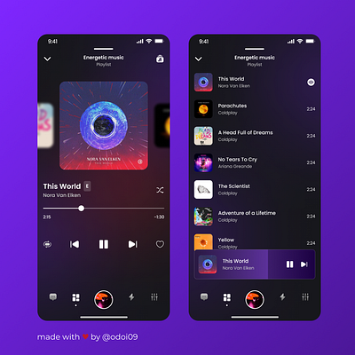 Daily design #009 Music Player ui