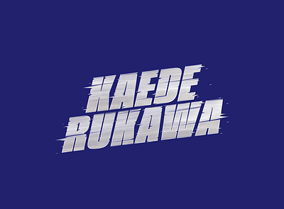Kaede Rukawa basket ball branding design graphic design illustration kaede rukawa lettering logo slam dunk typography
