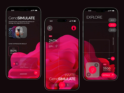 Geno SIMULATE : Mobile App Concept animation graphic design ui ux ux design
