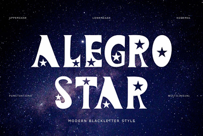 Alegro Star beautiful branding design display elegant font font design graphic design handwritten illustration logo summer ui