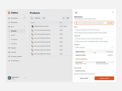 Add a product with AI ai ai design ai product branding dashboard design desktop illustration landing ui ui design uidesign web