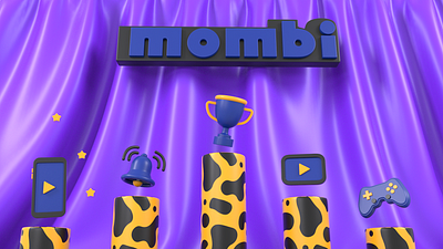 Mombi Games 3d 3d illustration 3d models 3d render cinema4d design graphic design illustration logo motion graphics