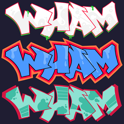 Wham 3x design digital art digital graffiti fresco graffiti graphic design graphic designer illustration