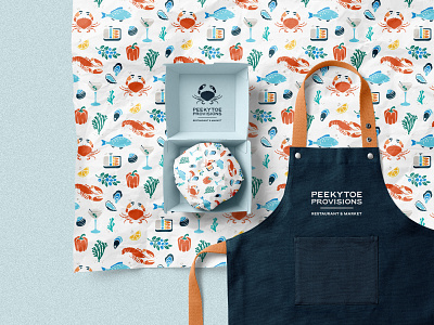 Peekytoe Provisions - Visual ID blueberries brand brandidentitydesign branding coastal crab crablogo icons illustration logo logodesign maine nautical peekytoecrab restaurant restaurantbranding restaurantlogo seafood visualidentity wordmark