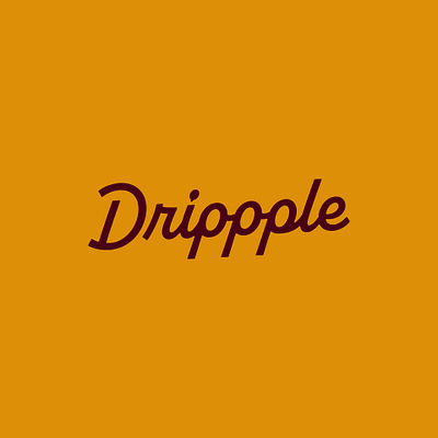 Drippple branding lettering