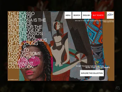 The Picasso Museum of Barcelona art museum ui web