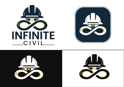 LOGO DESIGN || Infinite Civil app design branding design graphic design illustration logo logo design logo type ui ux vector web web design