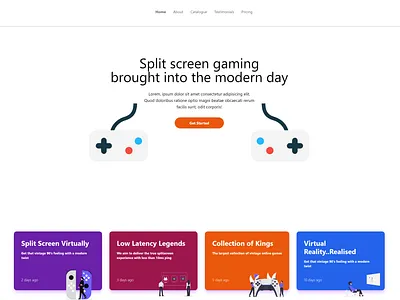 Online Split Screen Landing Page color colour creative design landing page svg ui ux web design website