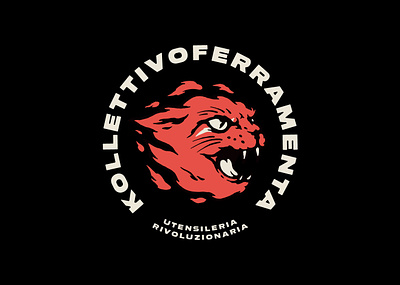 KOLLETTIVO FERRAMENTA - LOGO branding cat design fire flame illustration logo logodesign procreate type