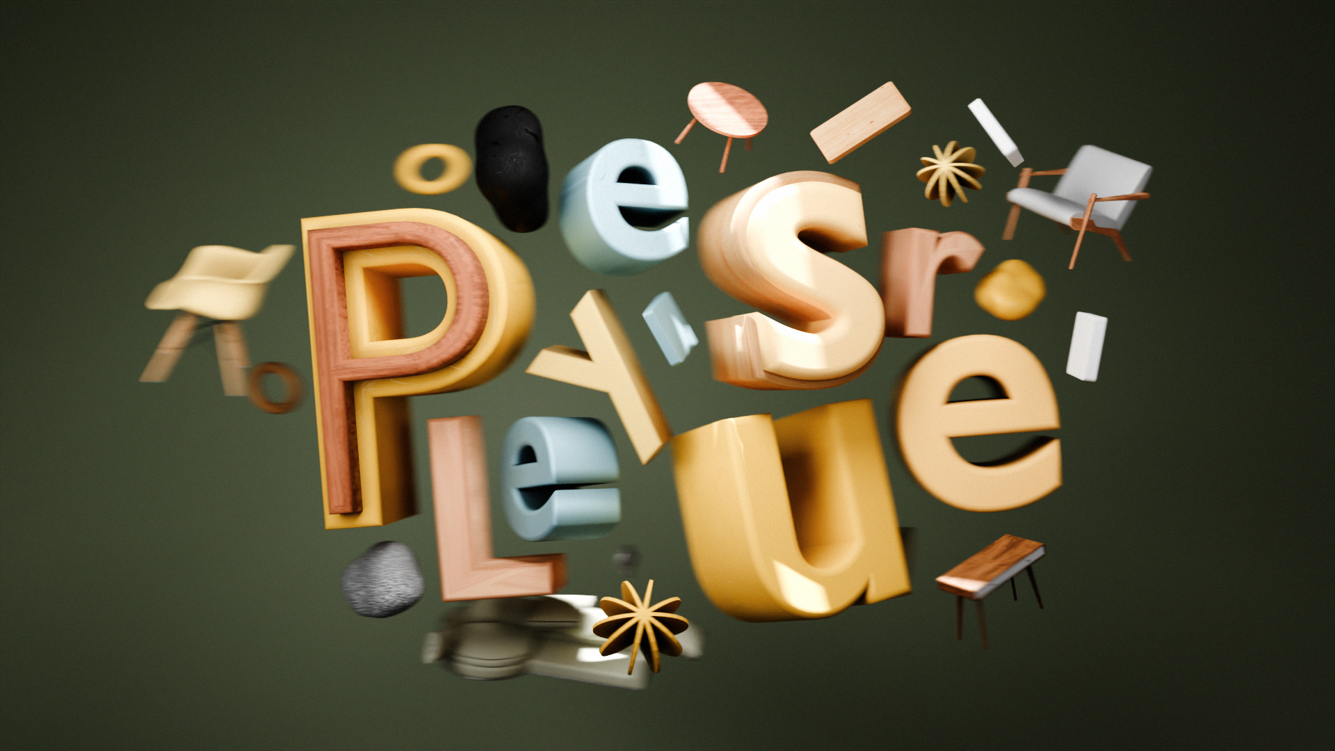 Furniture Fest 3d branding graphic design illustration logo typography