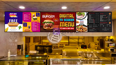 Digital TV Menu Board 3d animation branding digital tv menu graphic design logo motion graphics ui