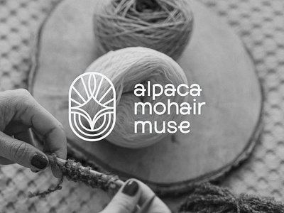 Alpaca&Mohair Muse / Logo for knitwear brand alpaca brand design branding business card clothes brand logo clothes tag creative logo emblem logo fashion logo graphic design handmade brand knitted logo knitting logo knitwear logo logo design modern logo postcard design yarn logo