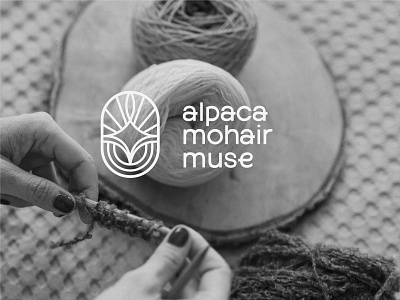 Alpaca&Mohair Muse / Logo for knitwear brand alpaca brand design branding business card clothes brand logo clothes tag creative logo emblem logo feminine logo graphic design handmade brand knitted logo knitting logo knitwear logo logo design modern logo postcard design yarn logo